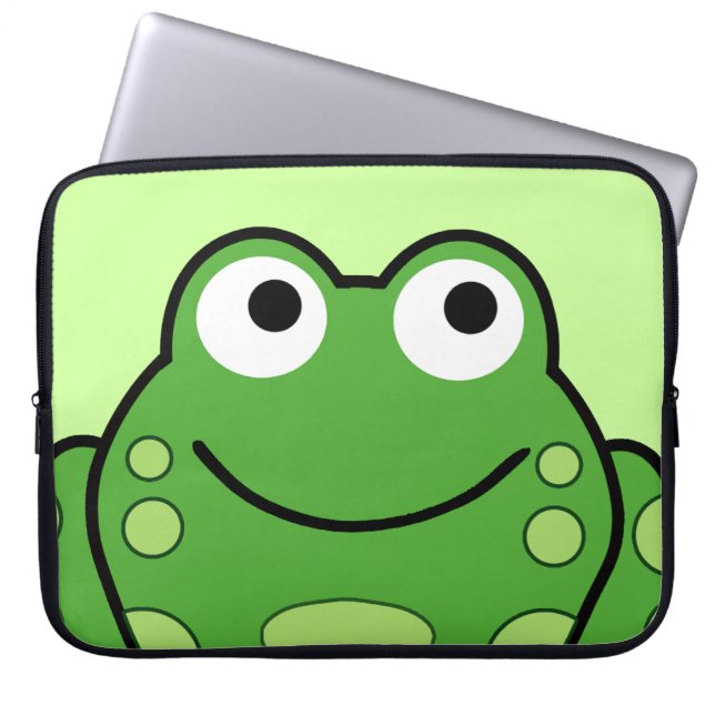 Protection Pour Ordinateur Portable Grenouille heureuse (Devant)