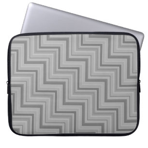 Protection Pour Ordinateur Portable Grey stripes stairs pattern
