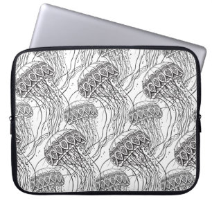 Protection Pour Ordinateur Portable Griffonnage de méduses