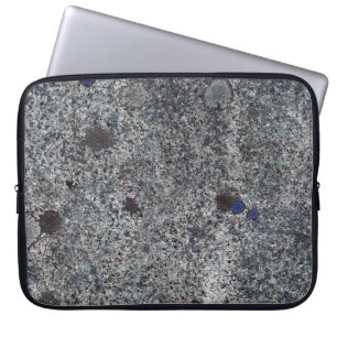 Protection Pour Ordinateur Portable Gris de roche de granit avec les détails bleus