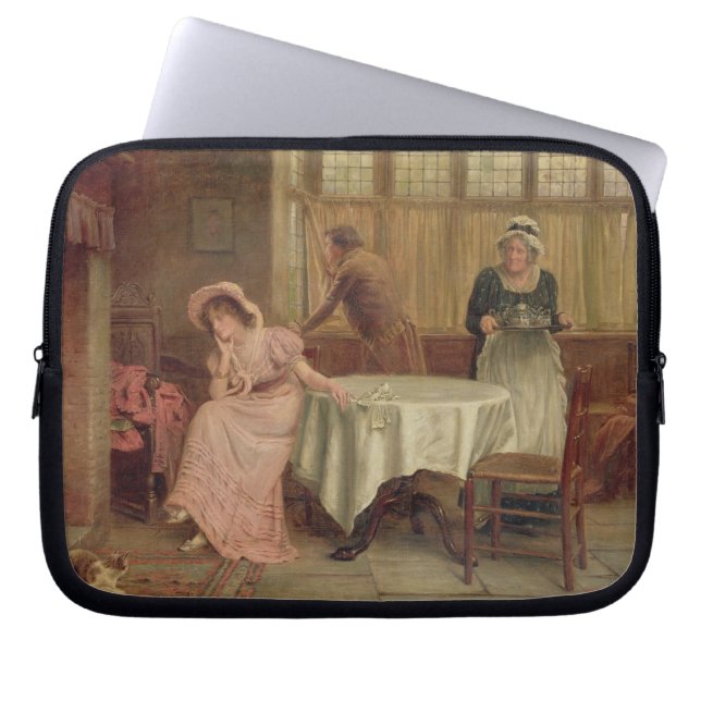 Protection Pour Ordinateur Portable "Il viennent ?" (huile sur la toile) (Devant)