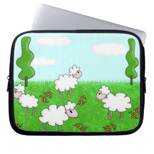 Protection Pour Ordinateur Portable Illustration de moutons mignons pour enfants
