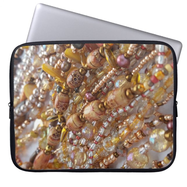 Protection Pour Ordinateur Portable Impression de perles de tons Terre (Devant)