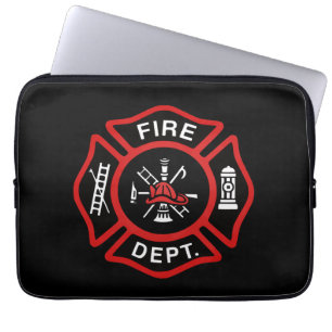 Protection Pour Ordinateur Portable Insigne de pompier rouge