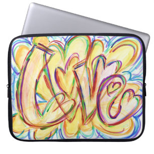 Protection Pour Ordinateur Portable Inspirational Love Word Hearts Ordinateur Manche