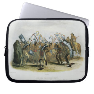 Protection Pour Ordinateur Portable Ischoha-Kakoschochata, danse des Indiens de Mandan
