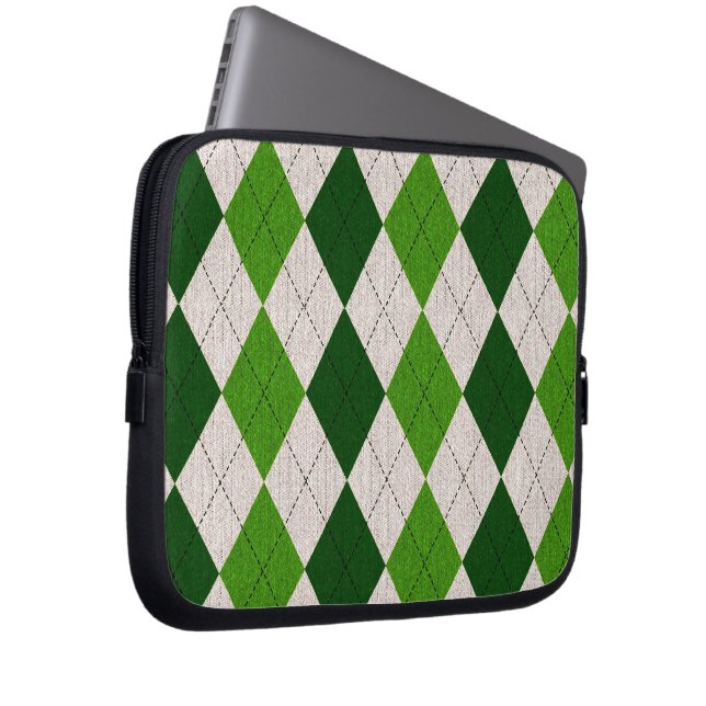 Protection Pour Ordinateur Portable Jacquard vert (Devant droit)