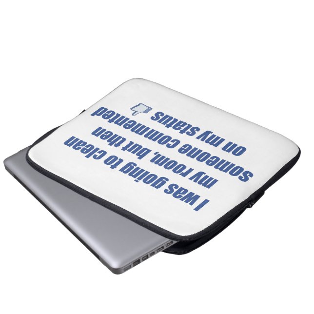 Protection Pour Ordinateur Portable J'allais nettoyer ma chambre, mais.... (Devant bas)