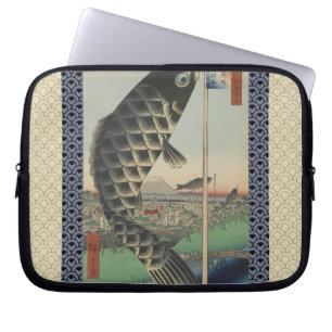 Protection Pour Ordinateur Portable Japonais Koi Fish Festival Drapeau Antique