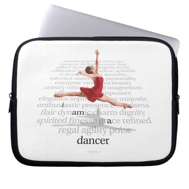 Protection Pour Ordinateur Portable Je suis un danseur (Devant)
