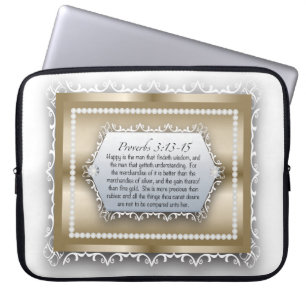 Protection Pour Ordinateur Portable Jeune mariée d'or de sagesse de 3h13 de proverbes
