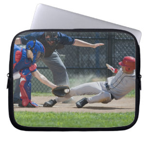 Protection Pour Ordinateur Portable Joueur de baseball glissant dans la plaque