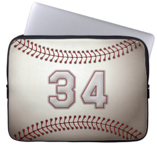 Protection Pour Ordinateur Portable Joueur numéro 34 - points frais de base-ball