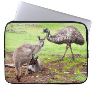 Protection Pour Ordinateur Portable kangaroo and emu,