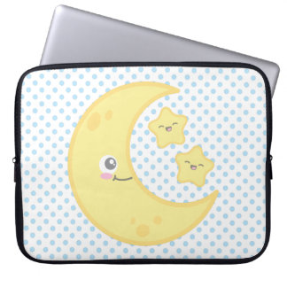 Protection Pour Ordinateur Portable Kawaii Moon et Stars Portable Sleeve