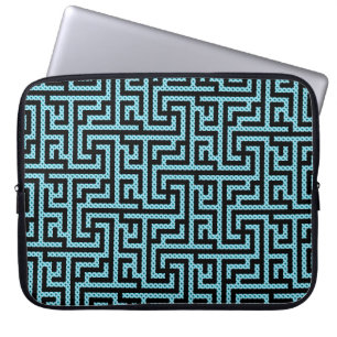 Protection Pour Ordinateur Portable Labyrinthe bleu et noir