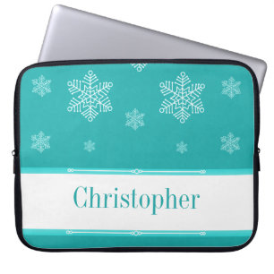Protection Pour Ordinateur Portable Laisser la neige Electronique manches, Aqua