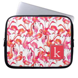 Protection Pour Ordinateur Portable Le Flamant rose d'aquarelle dans les aquarelles