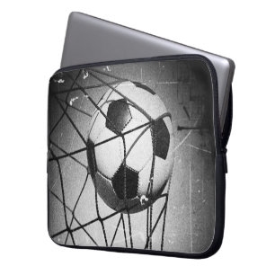 Protection Pour Ordinateur Portable Le football grunge vintage frais dans le but