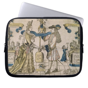 Protection Pour Ordinateur Portable Le mariage heureux (gravure sur bois colorée par
