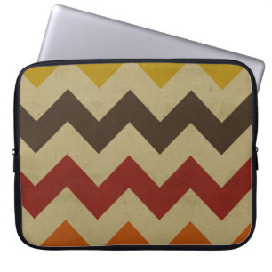 Protection Pour Ordinateur Portable Le rétro zigzag de chevron barre le motif de