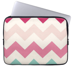 Protection Pour Ordinateur Portable Le zigzag en pastel de chevron barre le motif de