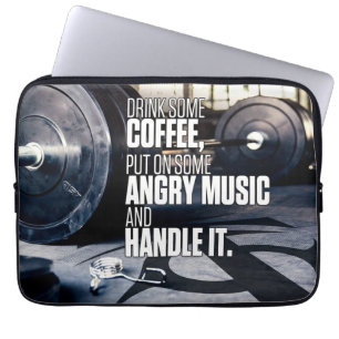 Protection Pour Ordinateur Portable Left Heavy Inspiration - Café et musique en colère