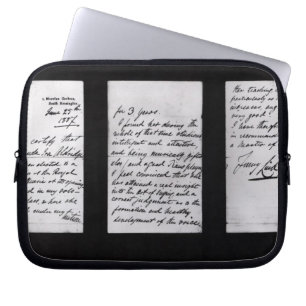 Protection Pour Ordinateur Portable Lettre signée, 1887 (à l'encre sur papier) (b/w
