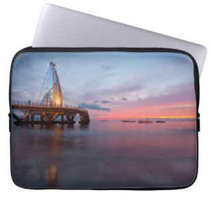 Protection Pour Ordinateur Portable Lever de la lune et coucher du soleil