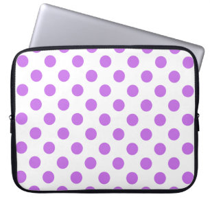 Protection Pour Ordinateur Portable Lilac et pois blancs