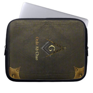 Protection Pour Ordinateur Portable Livre attaché en cuir avec le carré et la bousso