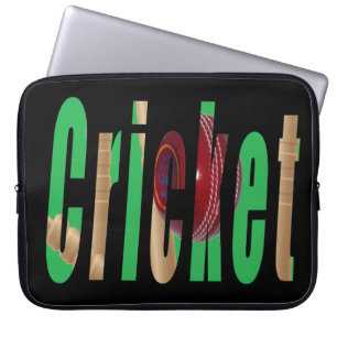 Protection Pour Ordinateur Portable Logo du jeu de cricket, manches d'ordinateur porta