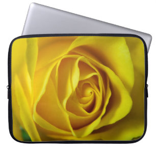 Protection Pour Ordinateur Portable Magnifique image macro rose jaune