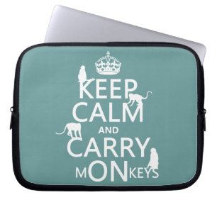 Protection Pour Ordinateur Portable Maintenez calme et portez les singes - toutes les