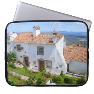 Protection Pour Ordinateur Portable Maison méditerranéenne Watercolor