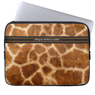 Protection Pour Ordinateur Portable Manche à fourrure Giraffe - Personnaliser