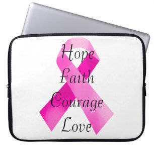Protection Pour Ordinateur Portable Manche d'ordinateur portable Pink Ribbon Faith