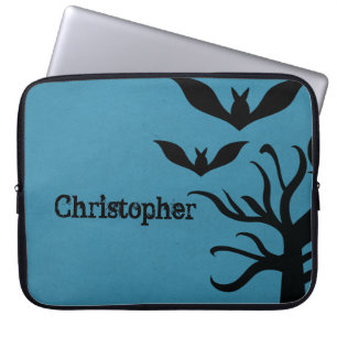 Protection Pour Ordinateur Portable Manche électronique Eerie Bats, Bleu