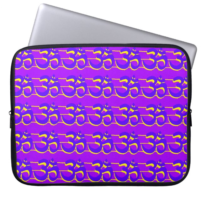 Protection Pour Ordinateur Portable Manche Om violet (Devant)