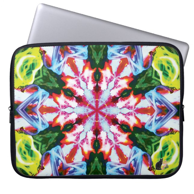 Protection Pour Ordinateur Portable Manche Ordinateur portable Cilantro Kaleidoscope (Devant)