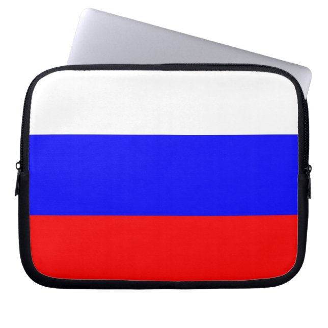 Protection Pour Ordinateur Portable Manche pour ordinateur portable Drapeau russe (Devant)