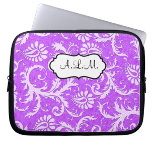 Protection Pour Ordinateur Portable Manches d'ordinateur portable pourpre et blanc en