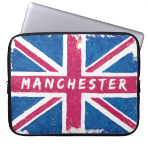 Protection Pour Ordinateur Portable Manchester - drapeau britannique vintage d'Union
