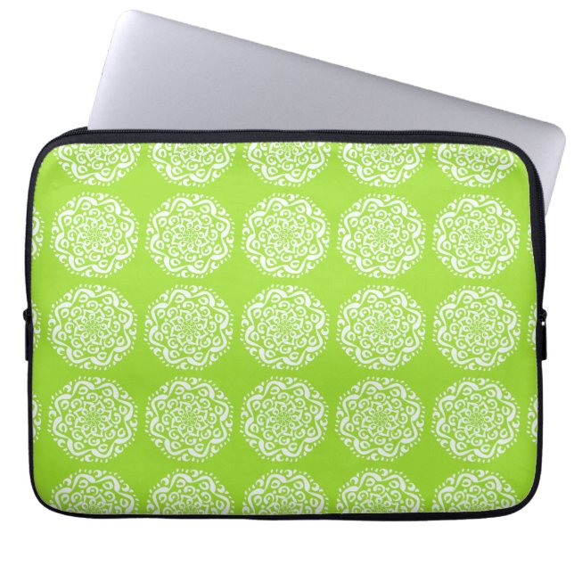 Protection Pour Ordinateur Portable Mandala de chaux (Devant)