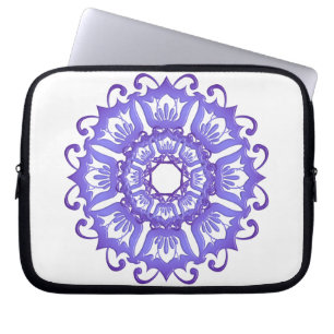Protection Pour Ordinateur Portable Mandala. violet floral