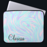 Protection Pour Ordinateur Portable marbre blanc violet rose élégant<br><div class="desc">Belles couleurs de bonbons et élégant look marbre.</div>