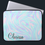 Protection Pour Ordinateur Portable marbre blanc violet rose élégant<br><div class="desc">Belles couleurs de bonbons et élégant look marbre.</div>