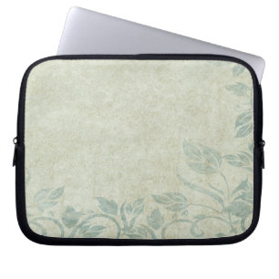 Protection Pour Ordinateur Portable Mariage Floral Vintage bleu