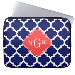 Protection Pour Ordinateur Portable Marine Whats Marocain #5 Coral Rouge 3 Monogramme