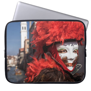 Protection Pour Ordinateur Portable Masque de carnaval rouge en Venise, Italie
